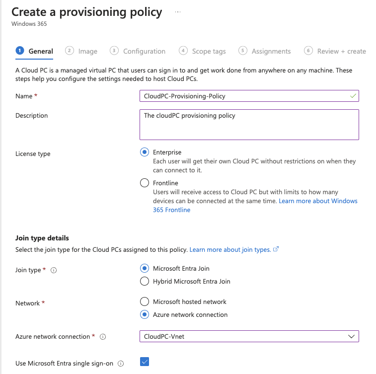 windows365-provision-profile