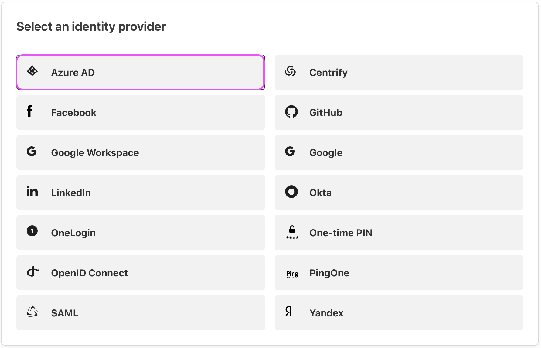 cloudflare-login-providers